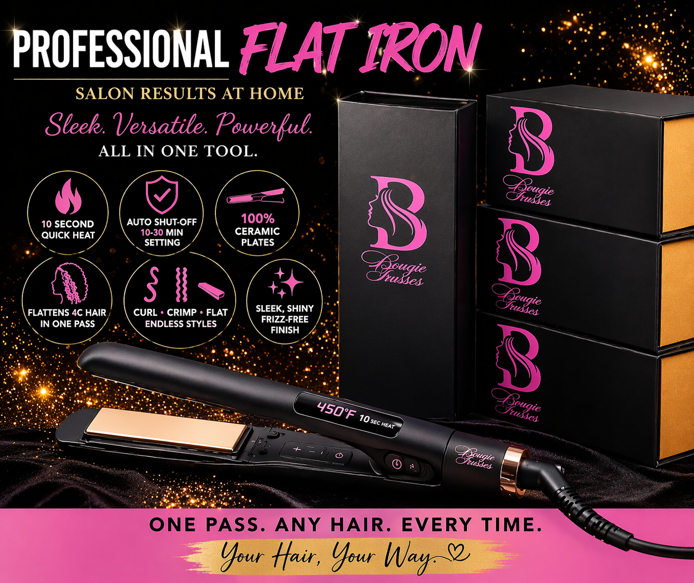 BOUGIE TRUSSES FLAT IRON